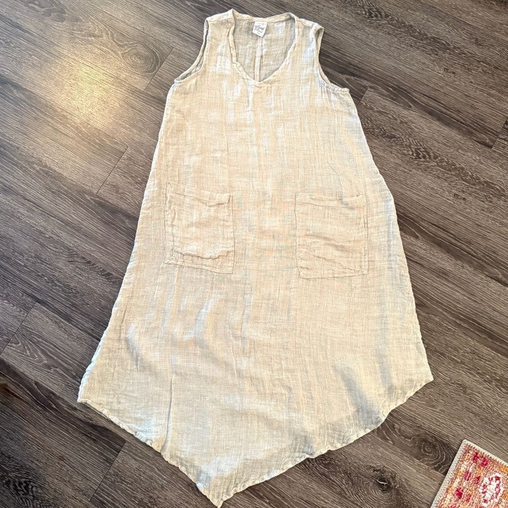 Match Point One Size Linen Dress